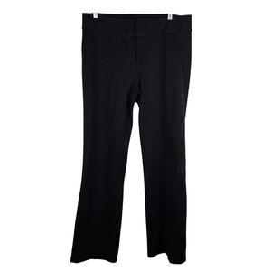 Eddie Bauer Women's Black Ponte Knit Stretchy Straight Leg Pants Size 12 Office